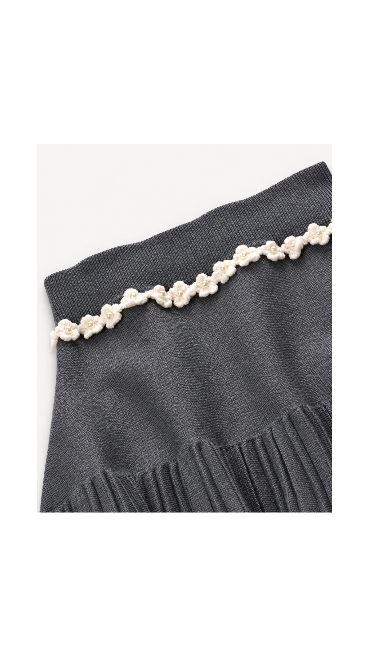 Knitted Cardigan, Top & Pleated Skirt Set
