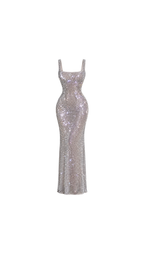 Sparkling Sequin Bodycon Maxi Dress