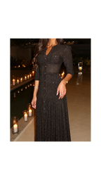 Button-Front Maxi Dress