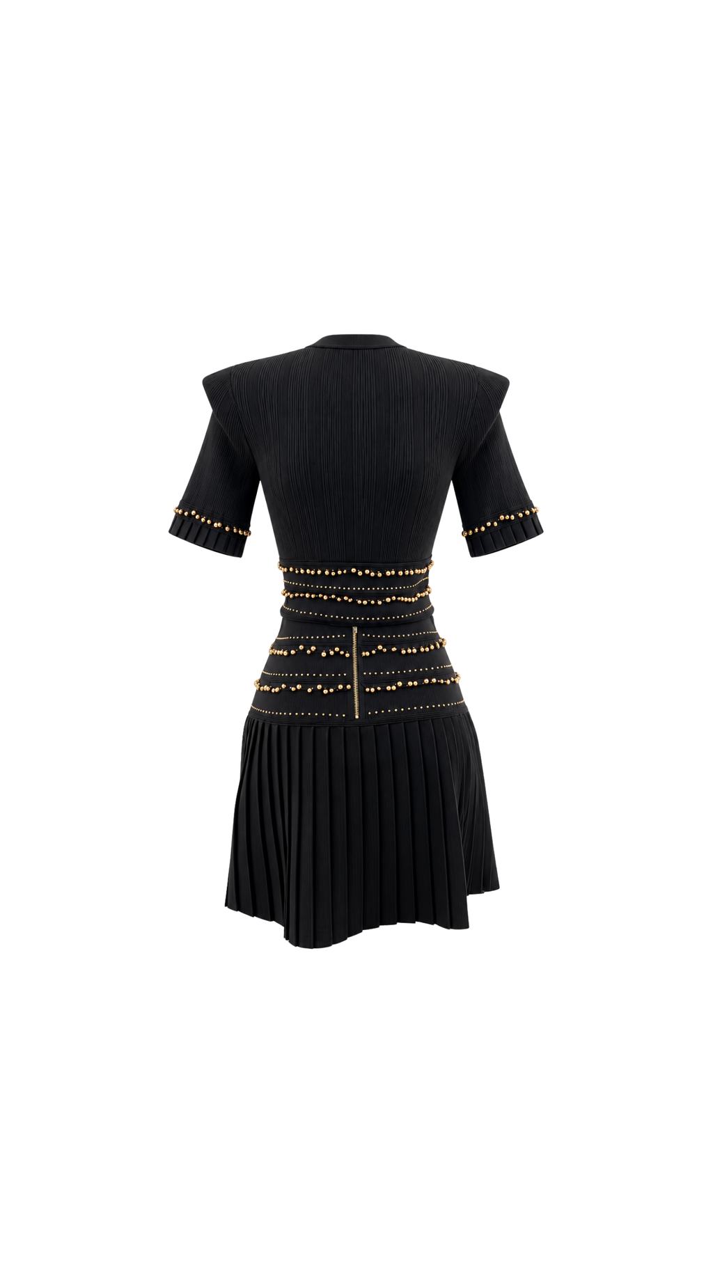 Embellished Knit Top & Pleated Midi Skirt Set