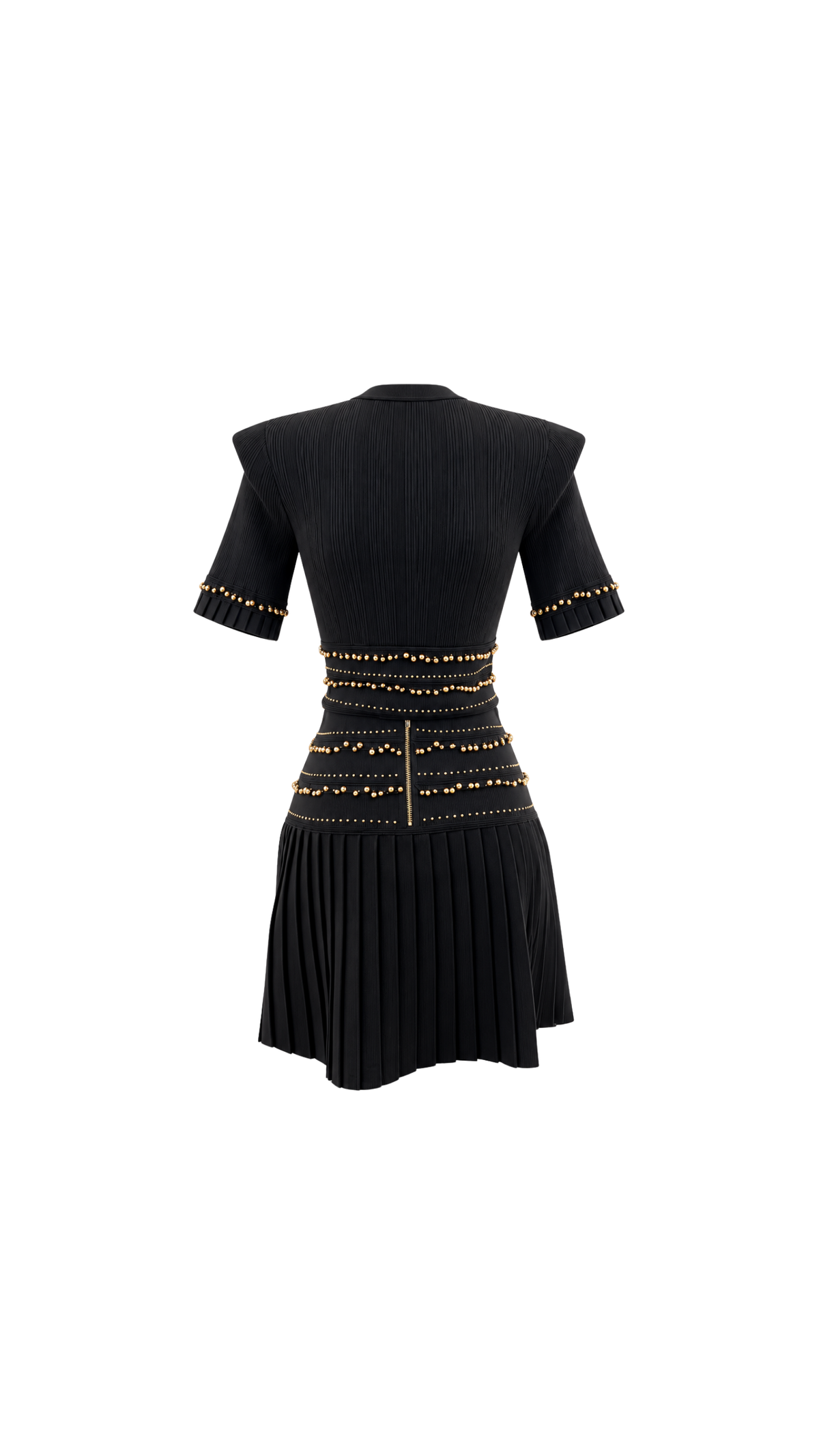 Embellished Knit Top & Pleated Midi Skirt Set