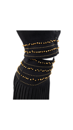 Embellished Knit Top & Pleated Midi Skirt Set