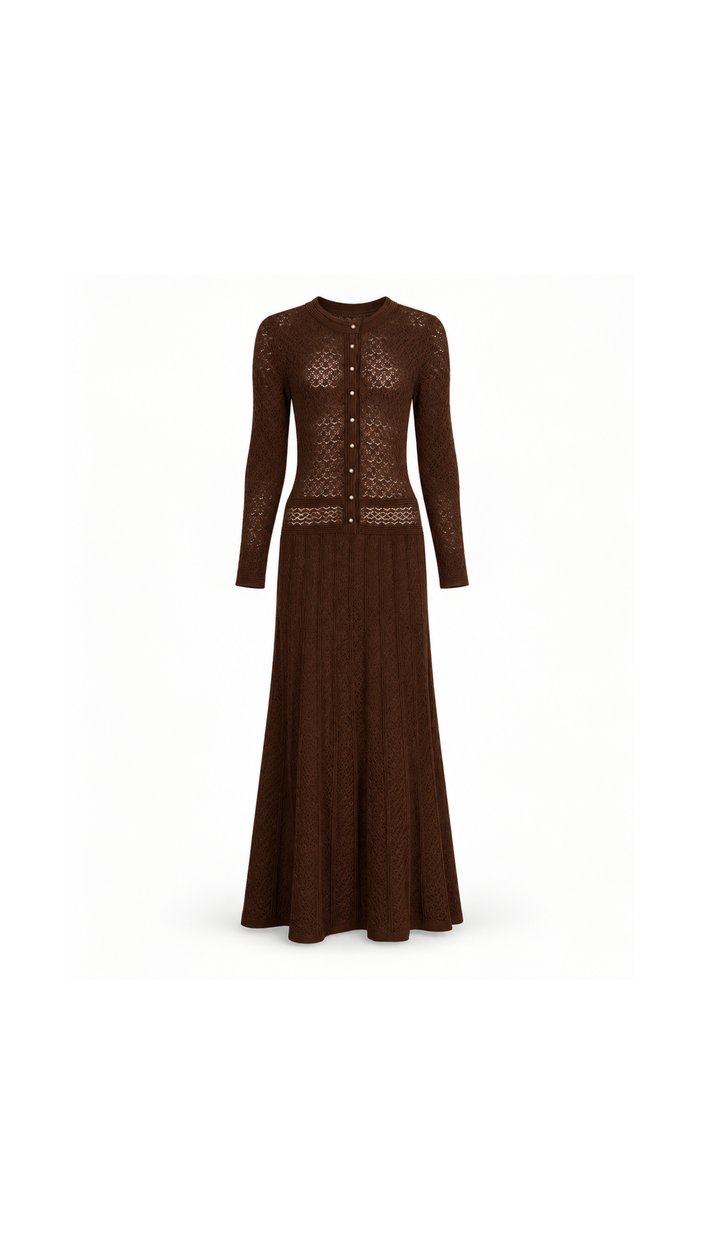 Knitted Long Cardigan and Maxi Dress Set