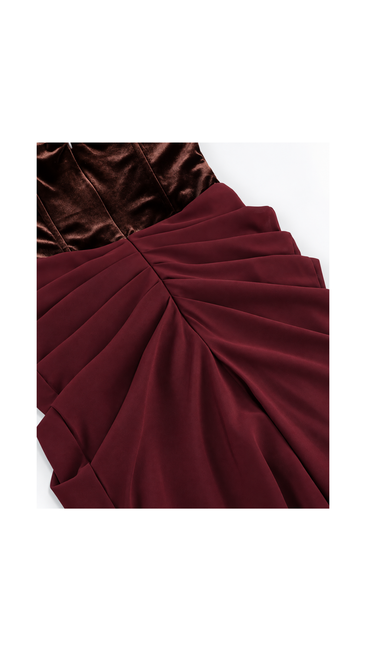 Velvet Corset Draped Maxi Dress
