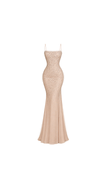 Crystal-Embellished Mermaid Evening Dress