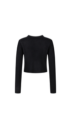 Mixed-Button Embellished Knit Top