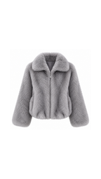 Luxe Cropped Faux Fur Jacket